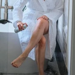 Levency Waffle Pockets Bathrobe