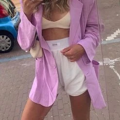 Levency Pockets Button Boyfriend Blazer New In