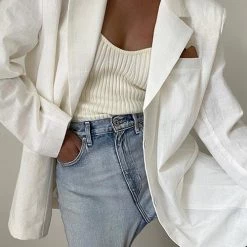 Levency Pockets Button Boyfriend Blazer New In