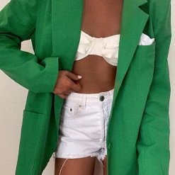 Levency Pockets Button Boyfriend Blazer New In