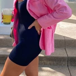 Levency Pockets Button Boyfriend Blazer New In