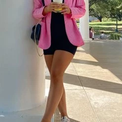 Levency Pockets Button Boyfriend Blazer New In