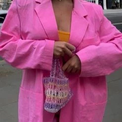 Levency Pockets Button Boyfriend Blazer New In