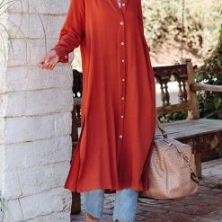 Levency New In Pocket Tencel Button Down Midi Dress 36 Levency New In Pocket Tencel Button Down Midi Dress