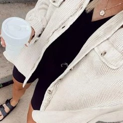 Levency Utility Button Shirt Jackets