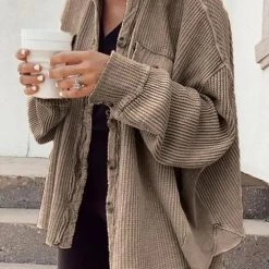 Levency Utility Button Shirt Jackets