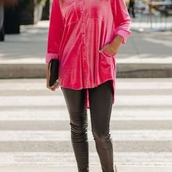 Levency Velvet Pockets Button Shirt Coat New In