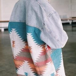 Levency Smokey Mountain Aztec Denim Jacket New In 14 Levency Smokey Mountain Aztec Denim Jacket New In