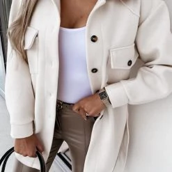 Levency Lapel Solid Pockets Button Belt Coat New In 37 Levency Lapel Solid Pockets Button Belt Coat New In