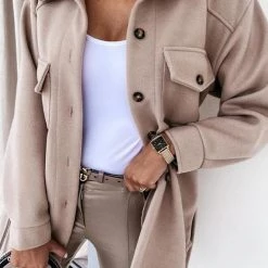 Levency Lapel Solid Pockets Button Belt Coat New In 23 Levency Lapel Solid Pockets Button Belt Coat New In