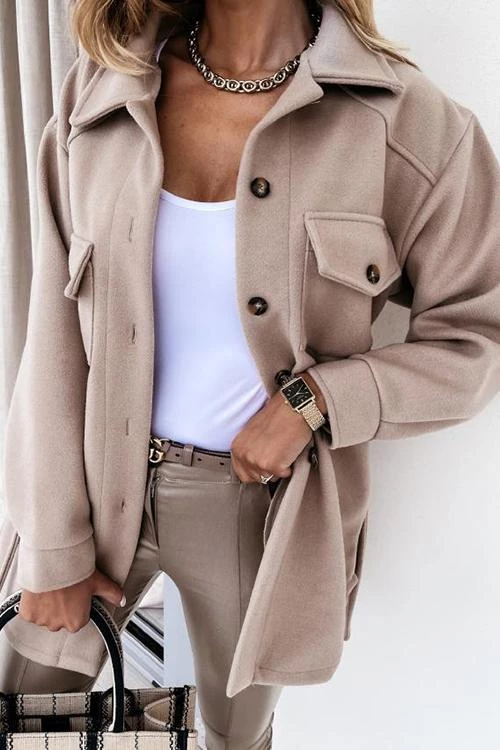 Levency Lapel Solid Pockets Button Belt Coat New In 5 Levency Lapel Solid Pockets Button Belt Coat New In