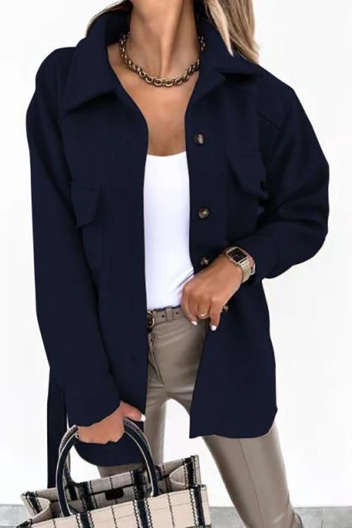 Levency Lapel Solid Pockets Button Belt Coat New In 10 Levency Lapel Solid Pockets Button Belt Coat New In