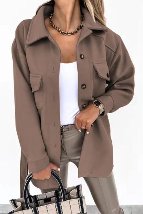 Levency Lapel Solid Pockets Button Belt Coat New In 9 Levency Lapel Solid Pockets Button Belt Coat New In