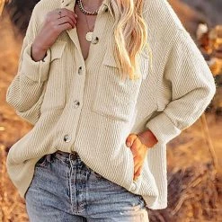 Levency Pockets Button Corduroy Shacket New In 35 Levency Pockets Button Corduroy Shacket New In