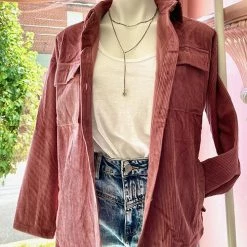 Levency Pockets Button Corduroy Shacket New In 38 Levency Pockets Button Corduroy Shacket New In