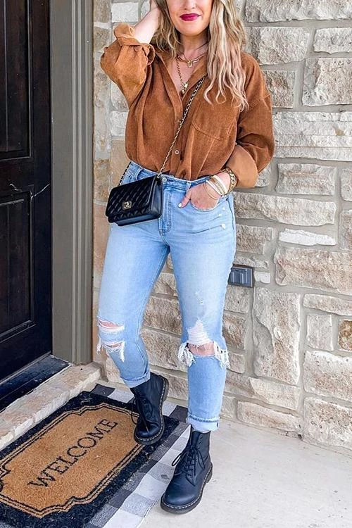 Levency Pockets Button Corduroy Shacket New In 11 Levency Pockets Button Corduroy Shacket New In