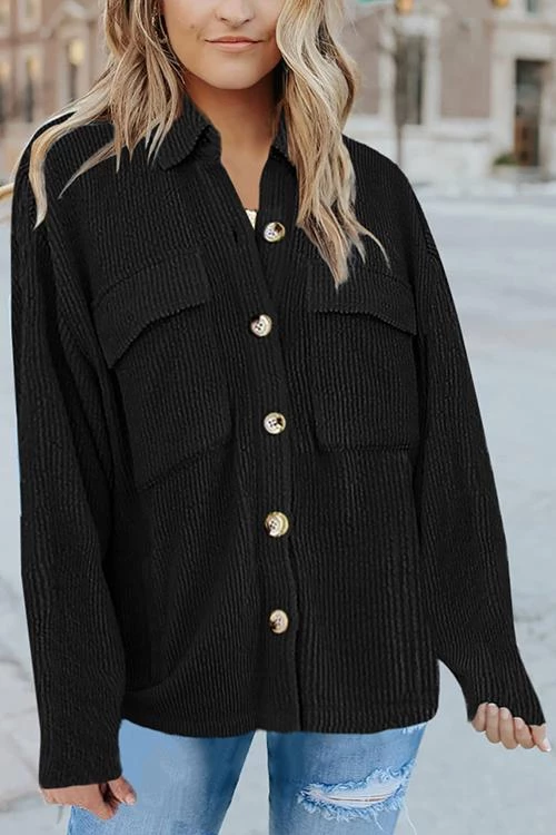 Levency Pockets Button Corduroy Shacket New In 5 Levency Pockets Button Corduroy Shacket New In