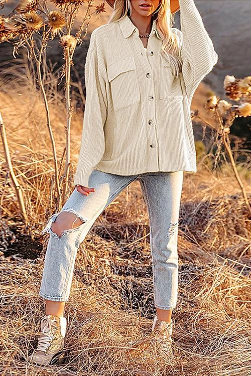 Levency Pockets Button Corduroy Shacket New In 21 Levency Pockets Button Corduroy Shacket New In