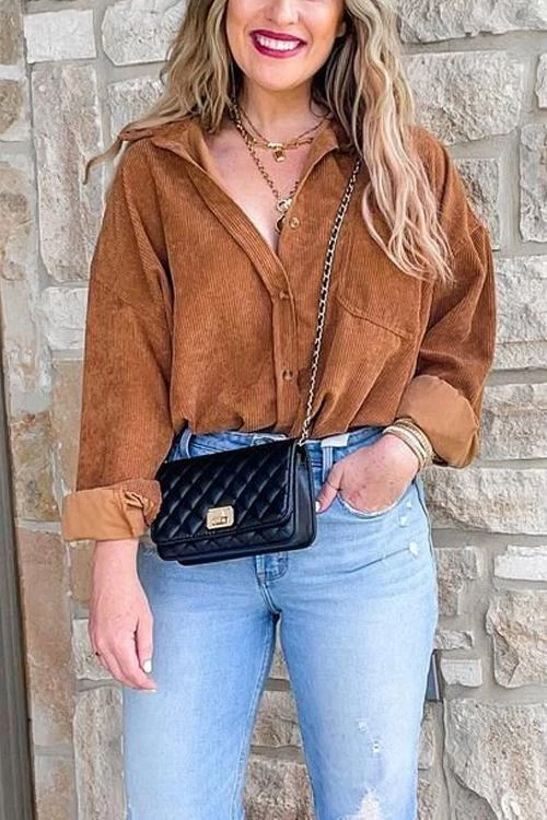 Levency Pockets Button Corduroy Shacket New In 1 Levency Pockets Button Corduroy Shacket New In