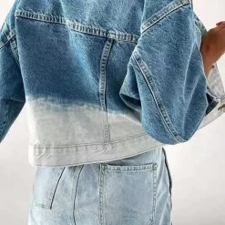 Levency New In Blue White Patchwork Denim Jackets