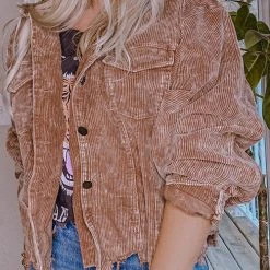 Levency Frayed Hem Cropped Corduroy Jacket New In 59 Levency Frayed Hem Cropped Corduroy Jacket New In