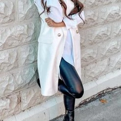 Levency Double Breasted Relaxed Fit Coat