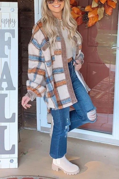 Levency New In Plaid Pockets Button Jackets 11 Levency New In Plaid Pockets Button Jackets