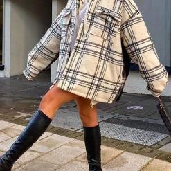 Levency Pockets Plaid Shacket New In