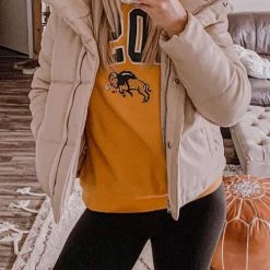 Levency New In Faux Leather Puffer Jacket