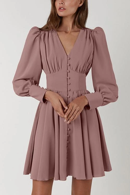 Levency New In Cuff Buff Long Sleeve Button Dress 4 Levency New In Cuff Buff Long Sleeve Button Dress