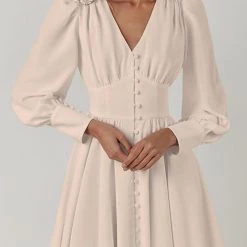 Levency New In Cuff Buff Long Sleeve Button Dress 23 Levency New In Cuff Buff Long Sleeve Button Dress