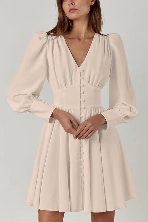 Levency New In Cuff Buff Long Sleeve Button Dress 6 Levency New In Cuff Buff Long Sleeve Button Dress