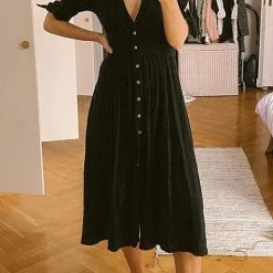 Levency New In Button Knot Sleeve Dress 21 Levency New In Button Knot Sleeve Dress