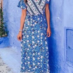 Levency Bohemian Floral Maxi Dress New In