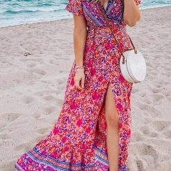 Levency Bohemian Floral Maxi Dress New In