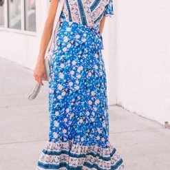 Levency Bohemian Floral Maxi Dress New In