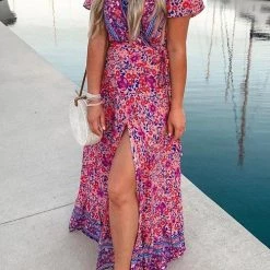 Levency Bohemian Floral Maxi Dress New In
