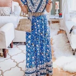 Levency Bohemian Floral Maxi Dress New In