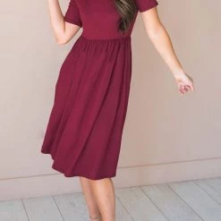 Levency New In O Neck Short Sleeve Pockets Dress