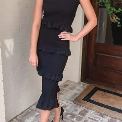 Levency Ruffles Layer Slip Bodycon Dress