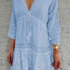 Levency Floral Print Long Sleeve Mini Dress