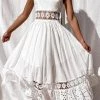 Levency Lace Patchwork Sleeveless Maxi Dress New In