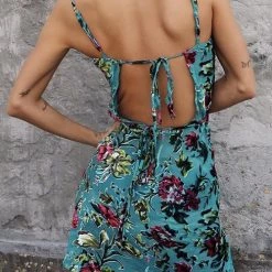 Levency Floral Print Slip Mini Dress New In