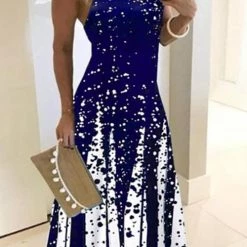 Levency Starry Sky Slip Maxi Dress New In