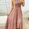 Levency Floral Print Bow Slip Maxi Dess New In