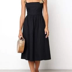 Levency New In Square Neck Slip Maxi Dress