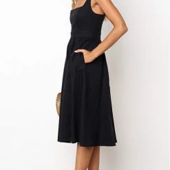 Levency New In Square Neck Slip Maxi Dress