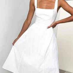 Levency New In Square Neck Slip Maxi Dress