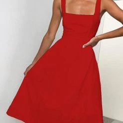 Levency New In Square Neck Slip Maxi Dress