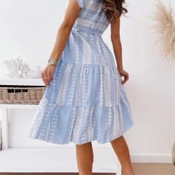 Levency Print Belted Dress